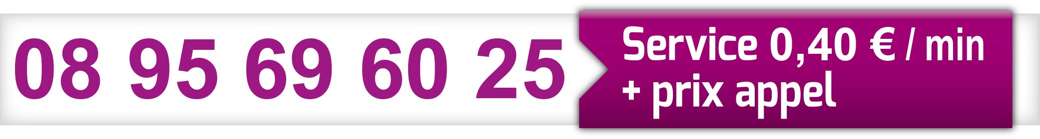 Tel rose à 40 centimes - 08 95 69 60 25 - Service 0,40€/min + prix appel